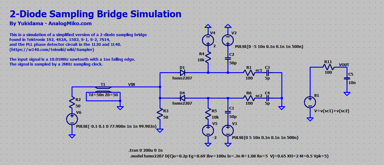 2-Diode Sampling Bridge Simulation File